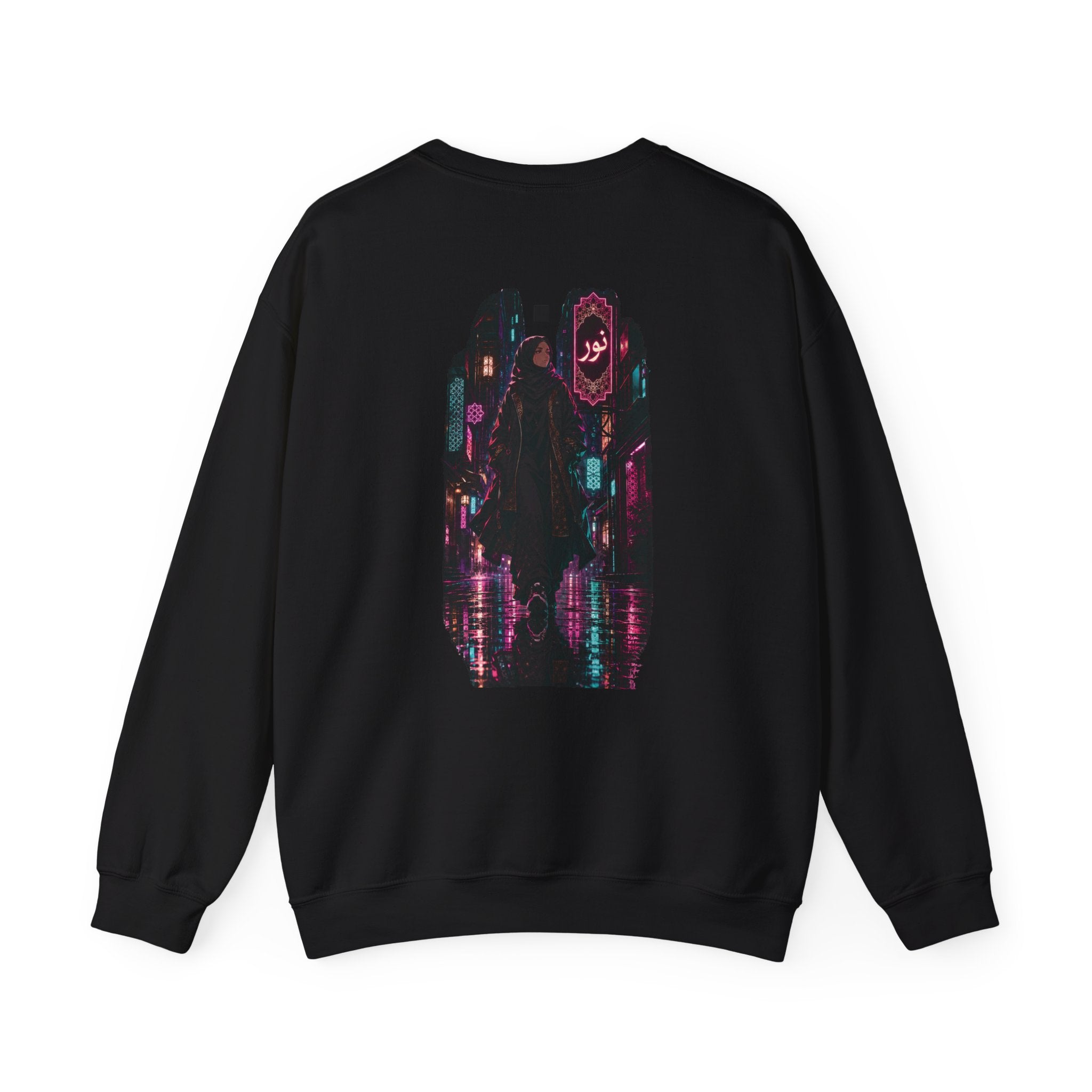 GIRIH Anime | Tokyo Neon Midnight | Unisex Crewneck Sweatshirt