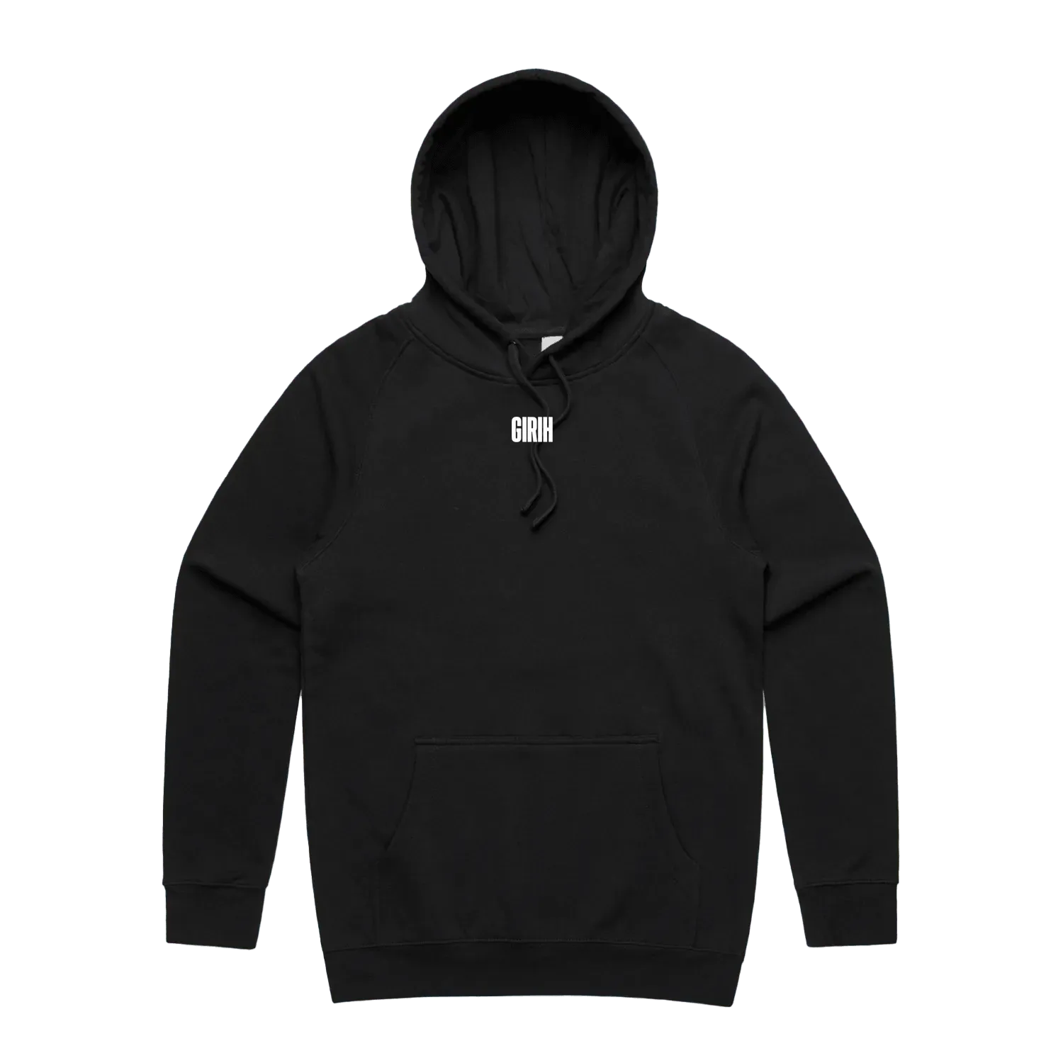 Black front flat lay
