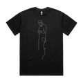 Black front flat lay