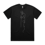 Black front flat lay