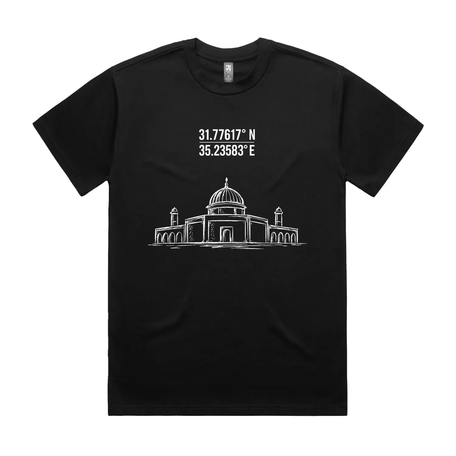 Black front flat lay