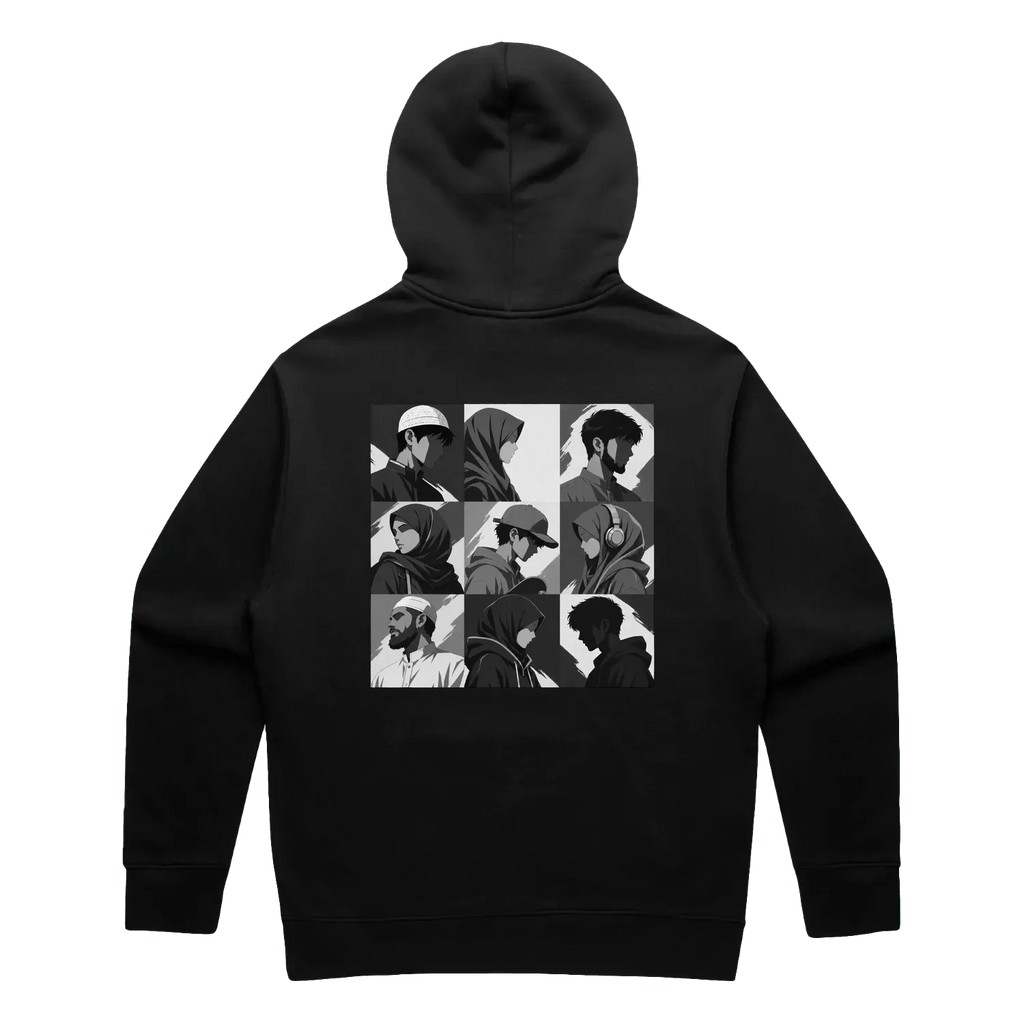 Black back flat lay