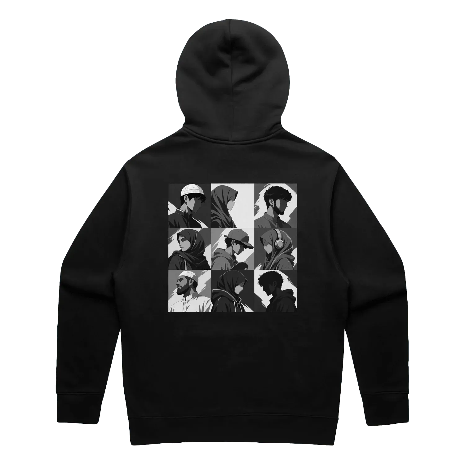 Black back flat lay