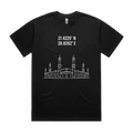 Black front flat lay