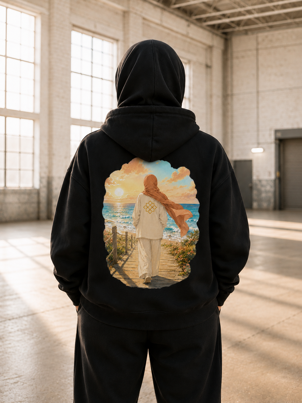 GIRIH Anime Unisex Everyday Hoodie - Beach Walk