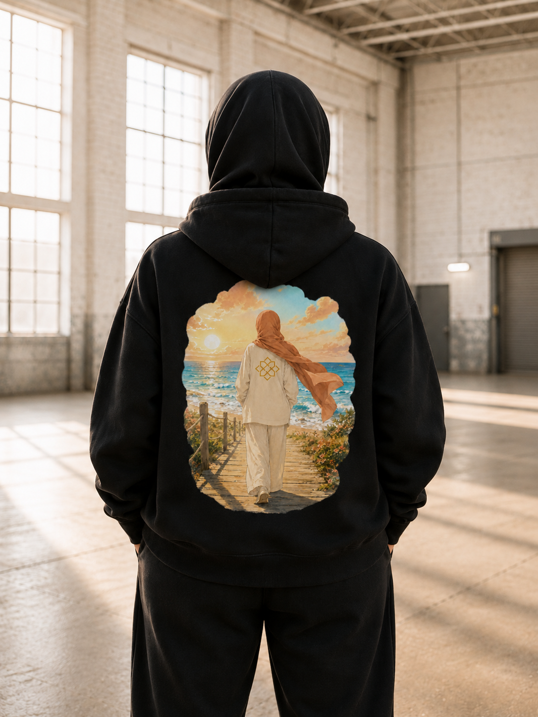GIRIH Anime Unisex Everyday Hoodie - Beach Walk