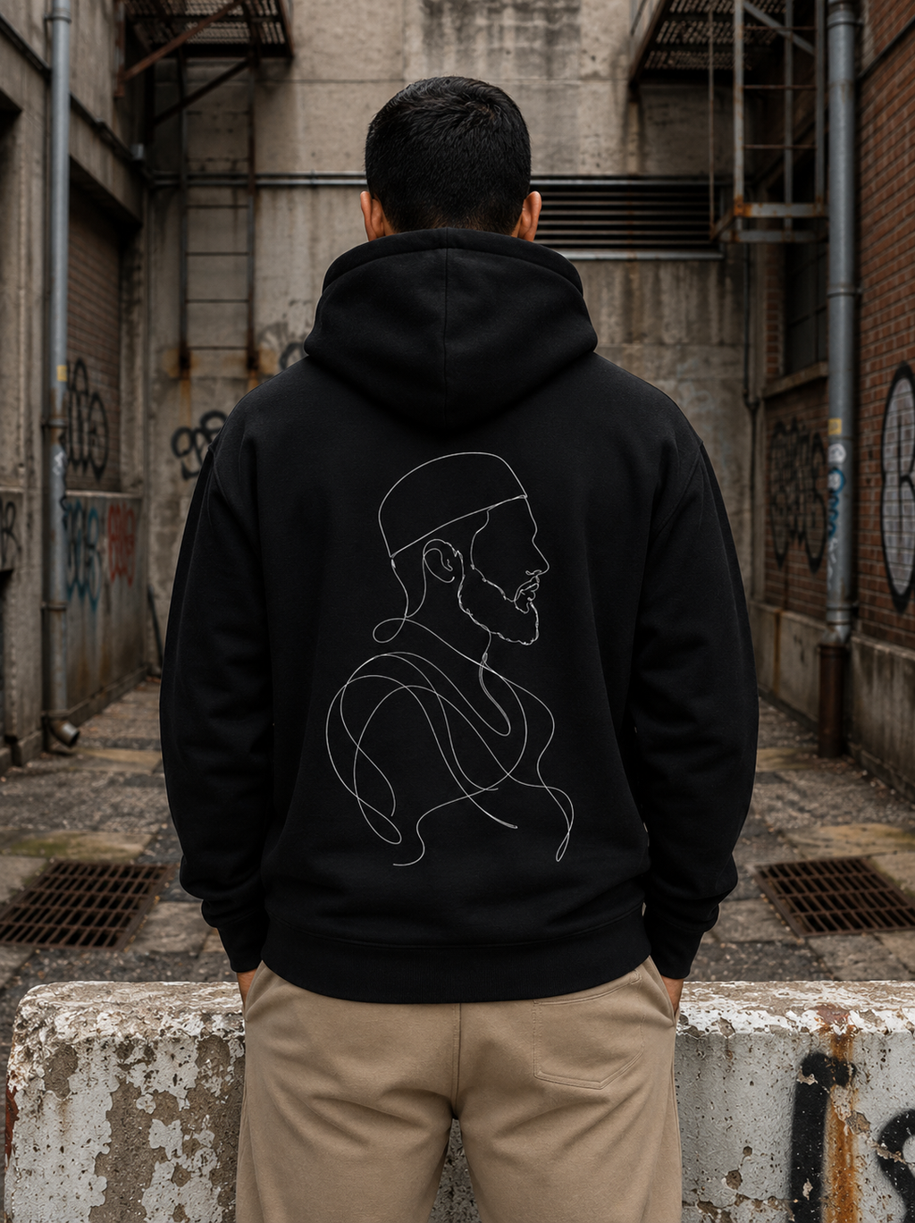 GIRIH Ink Unisex Everyday Hoodie - His Silhouette