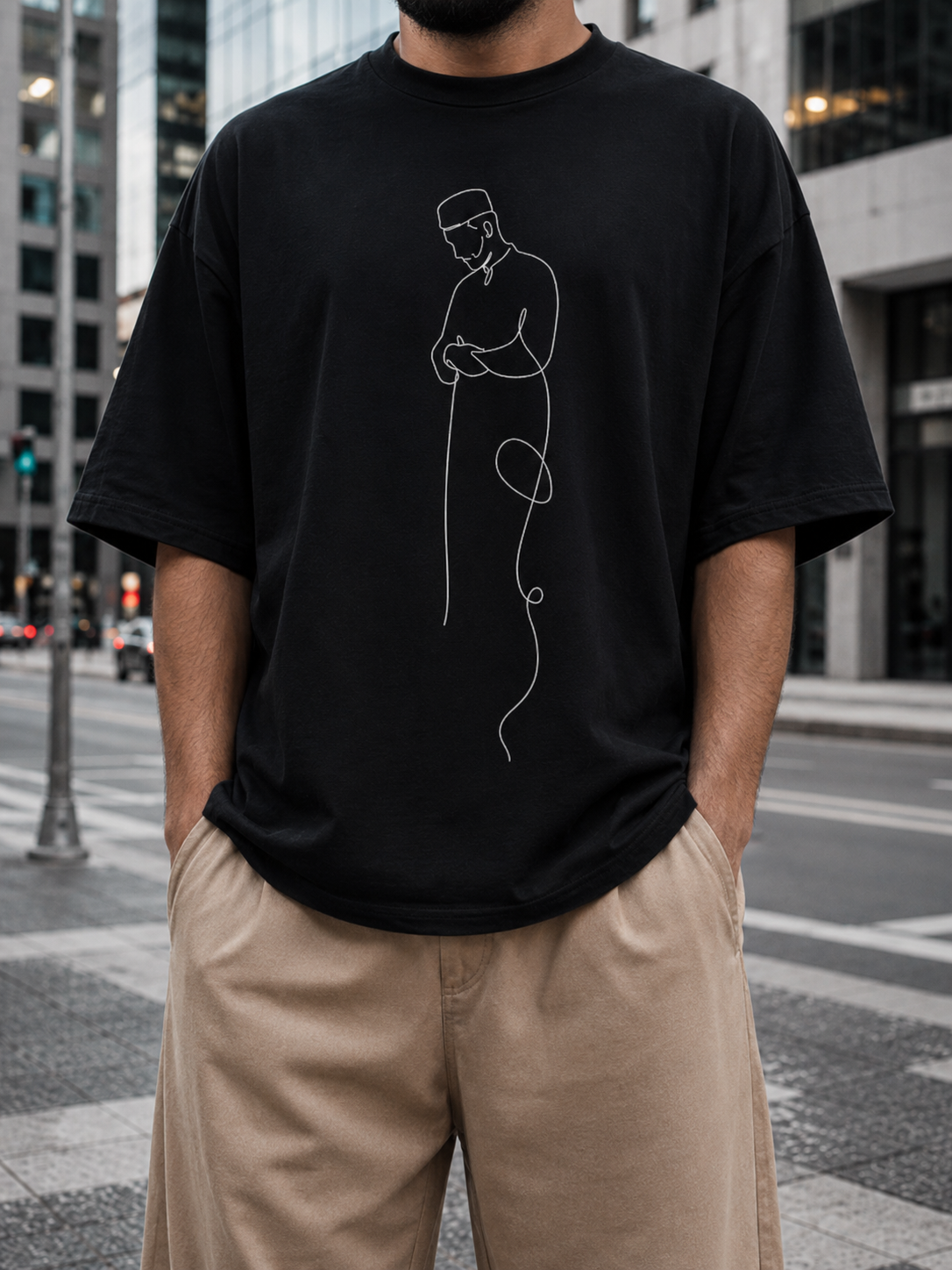 GIRIH Mens Oversized Tee - Salah