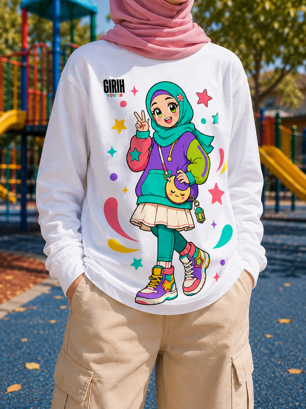 GIRIH Youth Long Sleeve Tee - Her Colours!