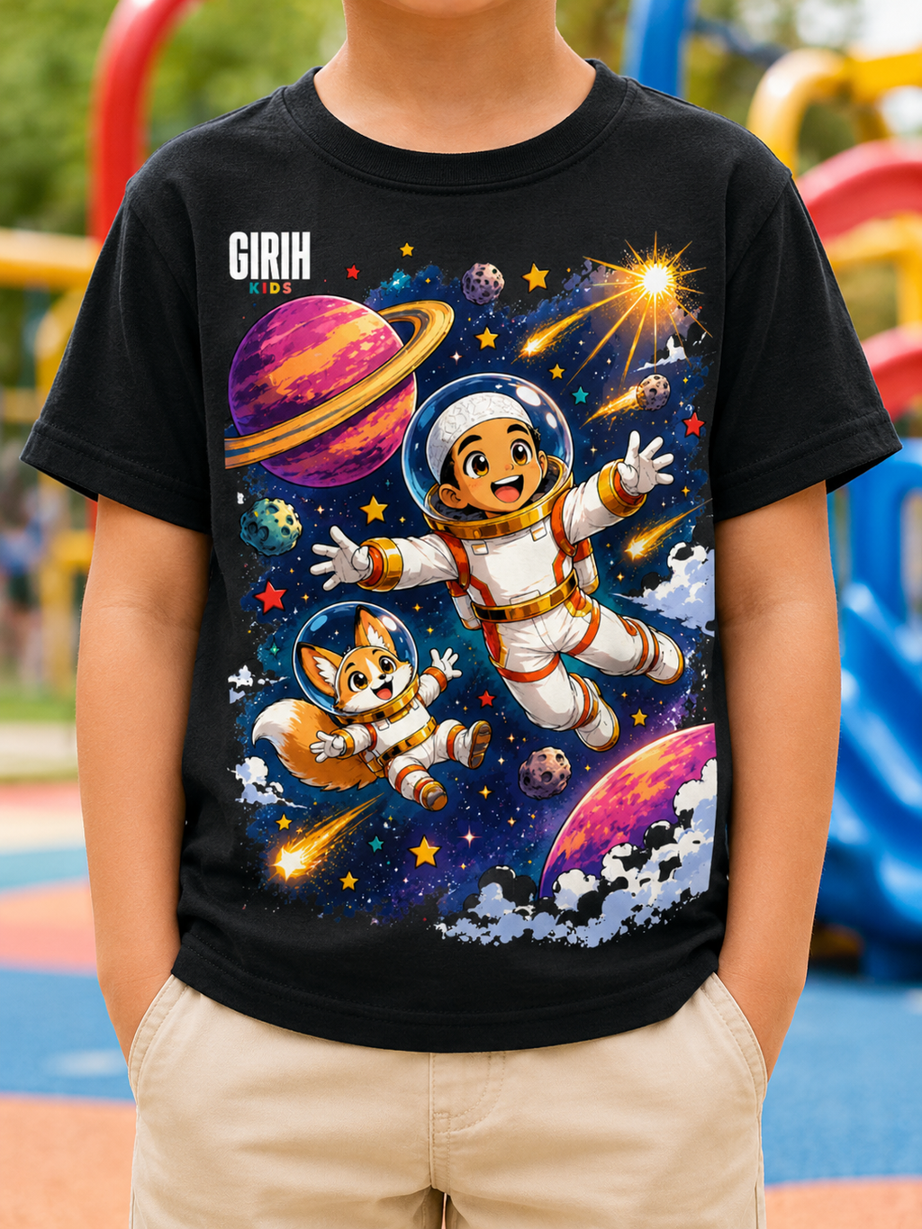 GIRIH Kids T-Shirt - Space Explorers