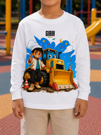 GIRIH Kids Long Sleeve Tee - Excavation Fun!