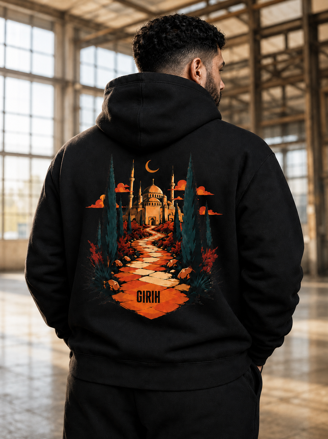 GIRIH Anime Unisex Everyday Hoodie - Masjid Pathway