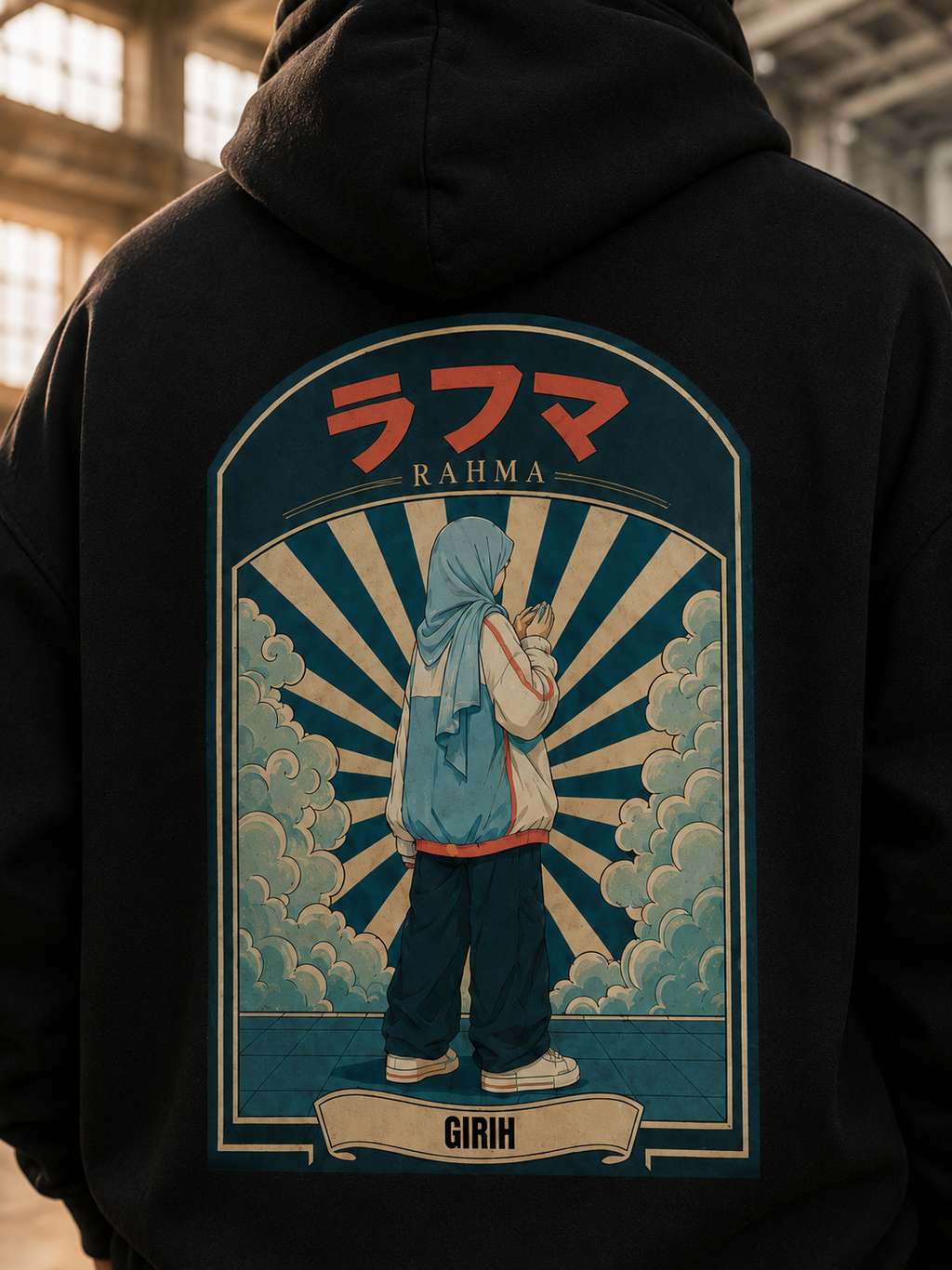 GIRIH Anime Heavyweight Unisex Hoodie - Rahma