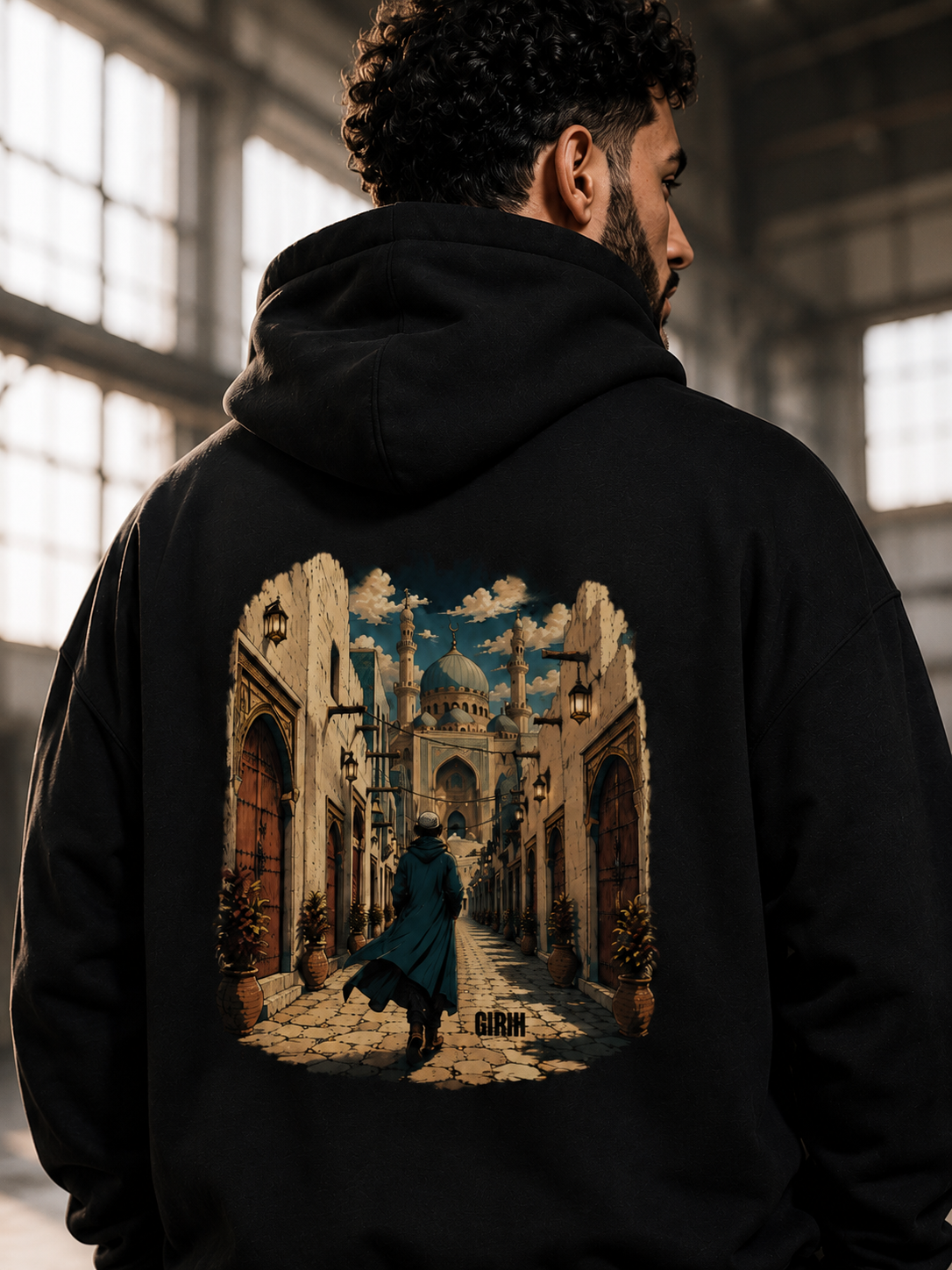 GIRIH Anime Heavyweight Unisex Hoodie - His Walk to Salah