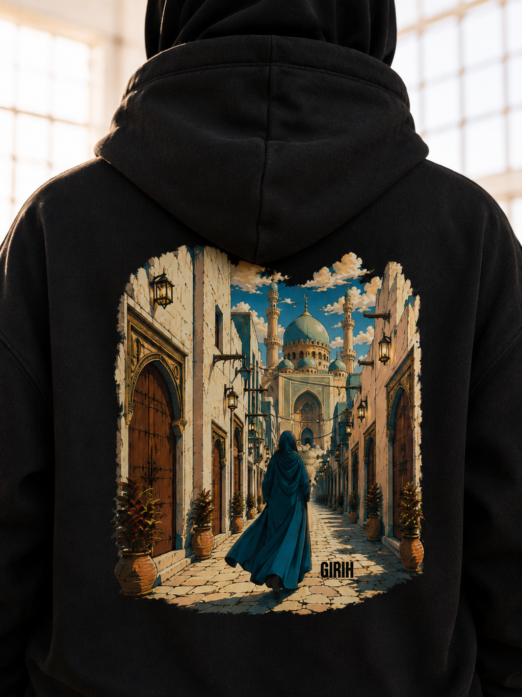 GIRIH Anime Heavyweight Unisex Hoodie - Her Walk to Salah