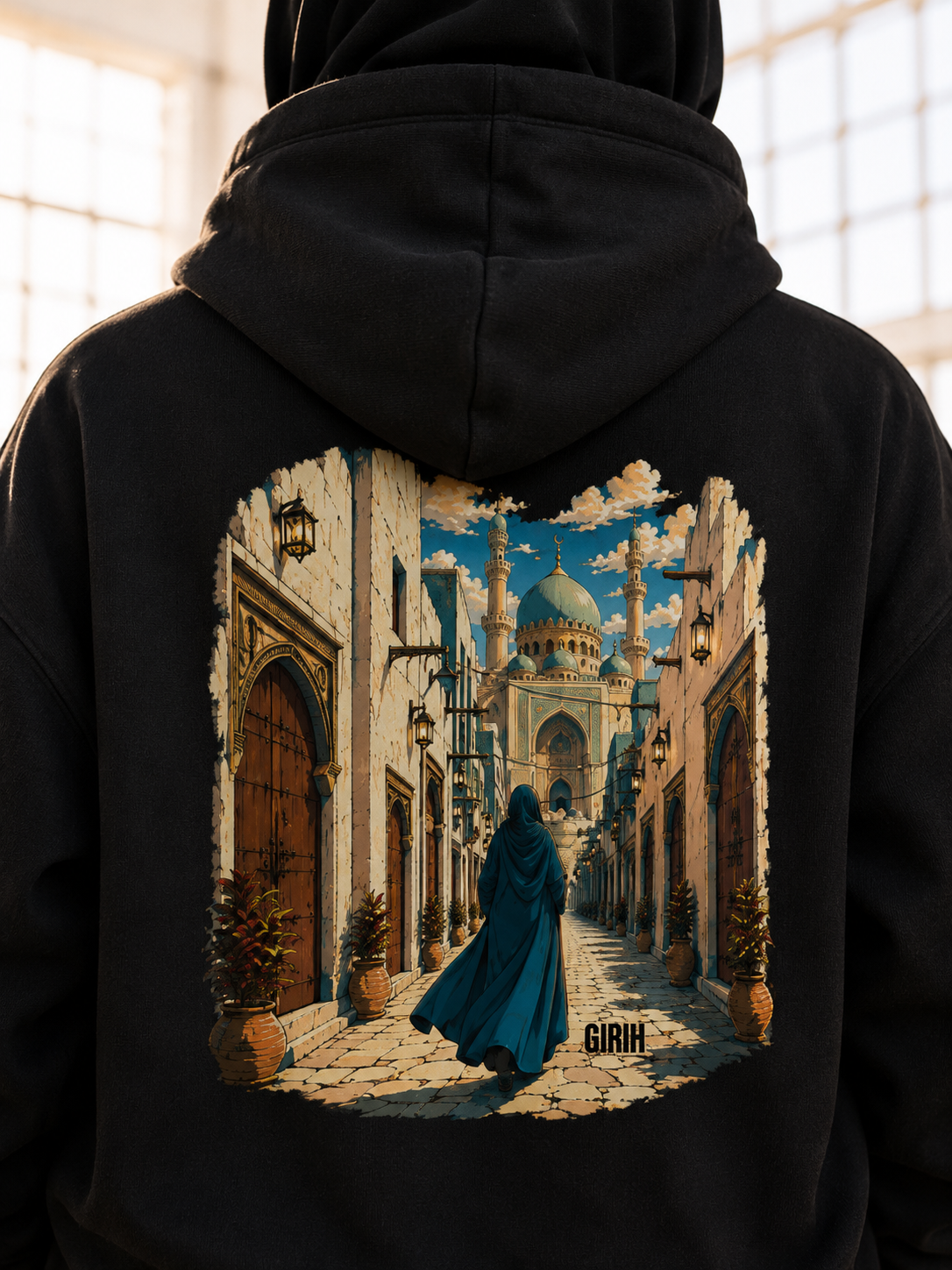 GIRIH Anime Heavyweight Unisex Hoodie - Her Walk to Salah