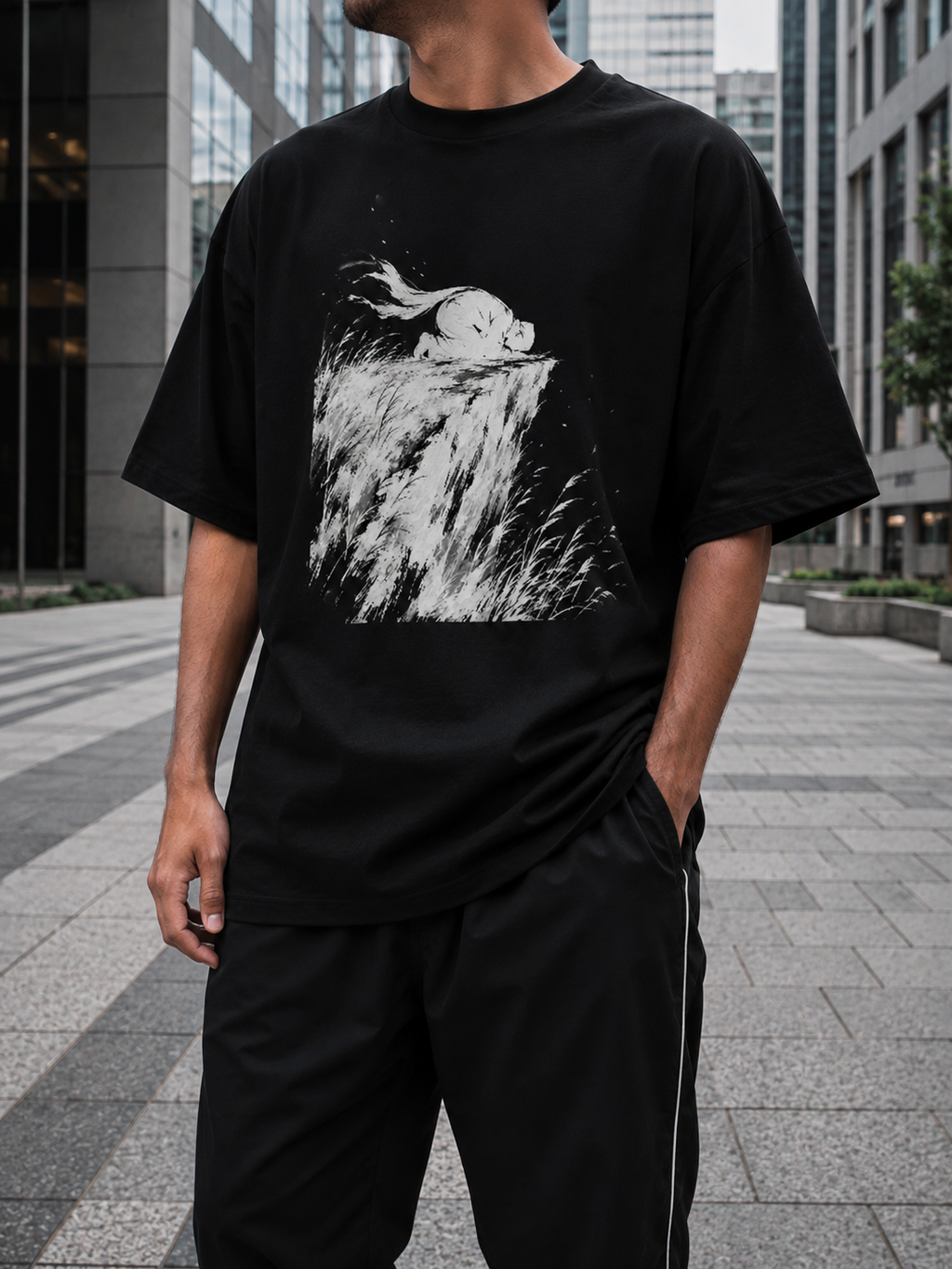 GIRIH Mens Oversized Tee - Salah on the Edge