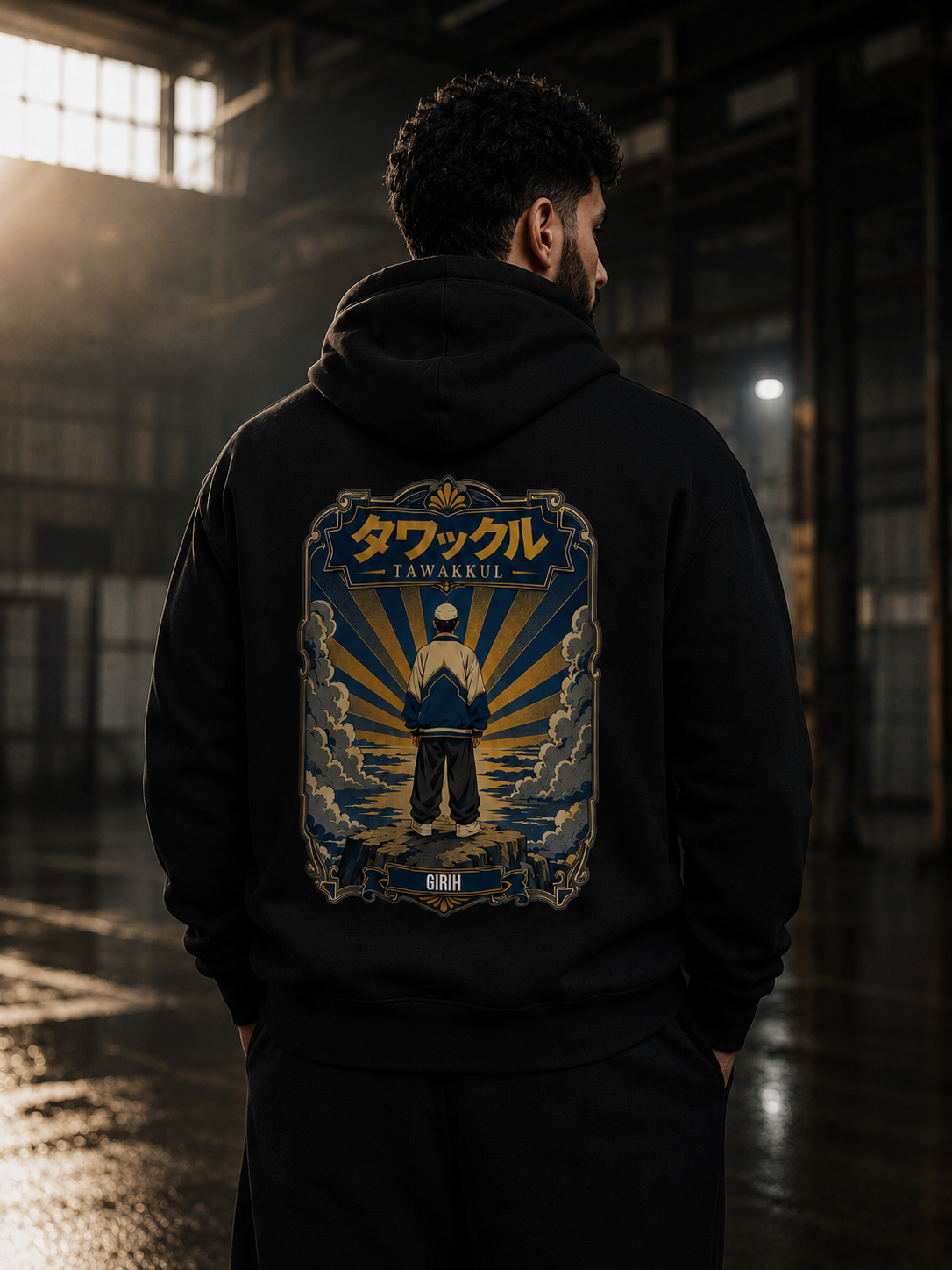 GIRIH Anime Heavyweight Unisex Hoodie - Tawakkul