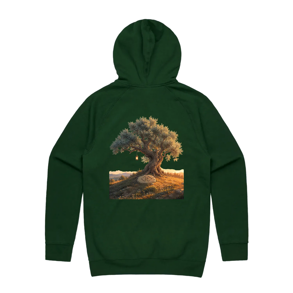 Forest Green back flat lay