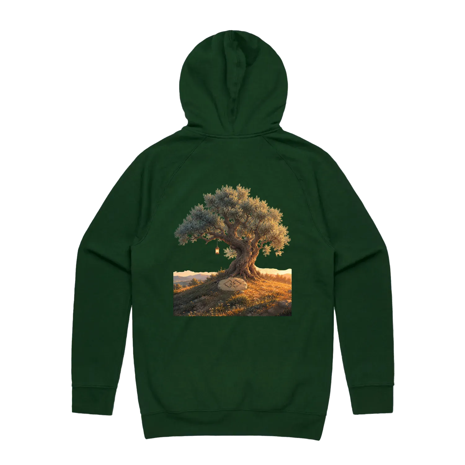 Forest Green back flat lay