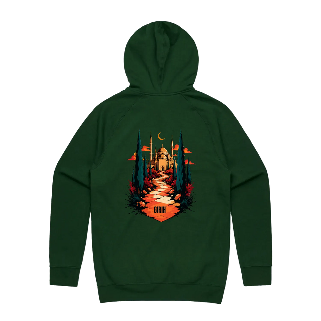 Forest Green back flat lay