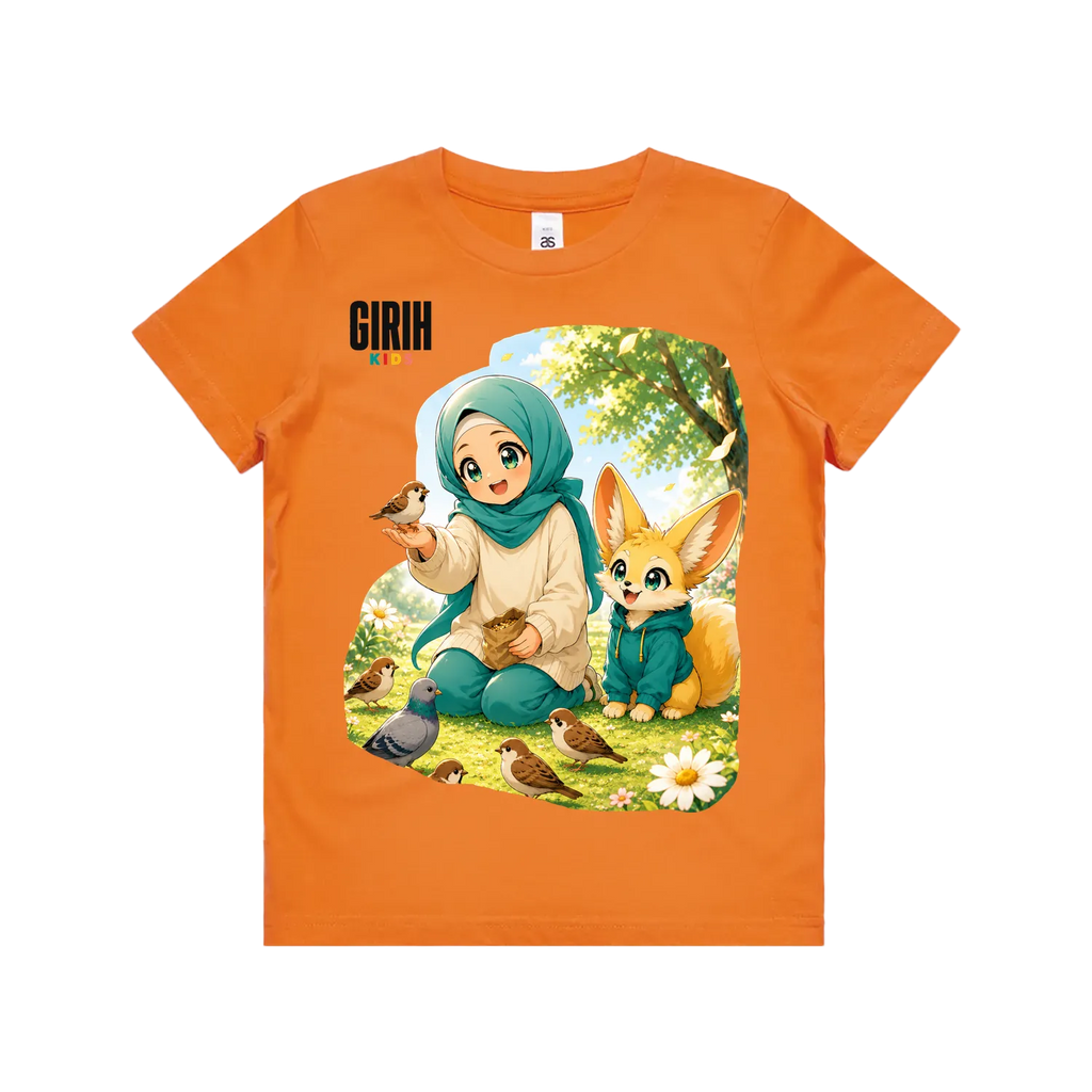 Orange front flat lay