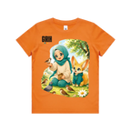 Orange front flat lay