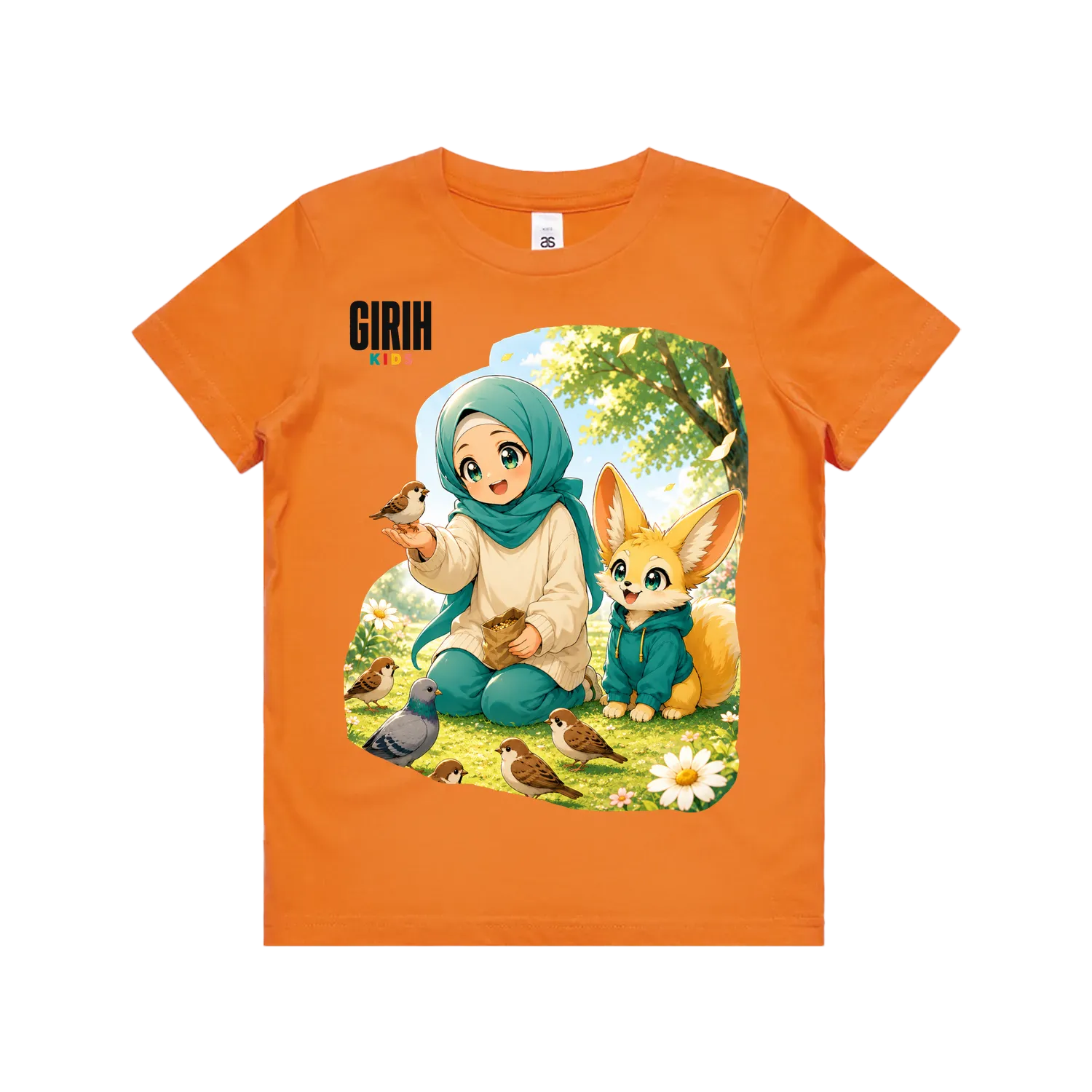 Orange front flat lay