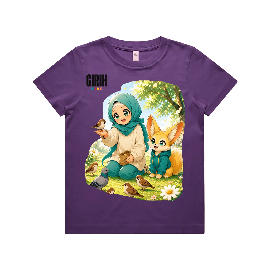 Purple front flat lay