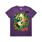 Purple front flat lay