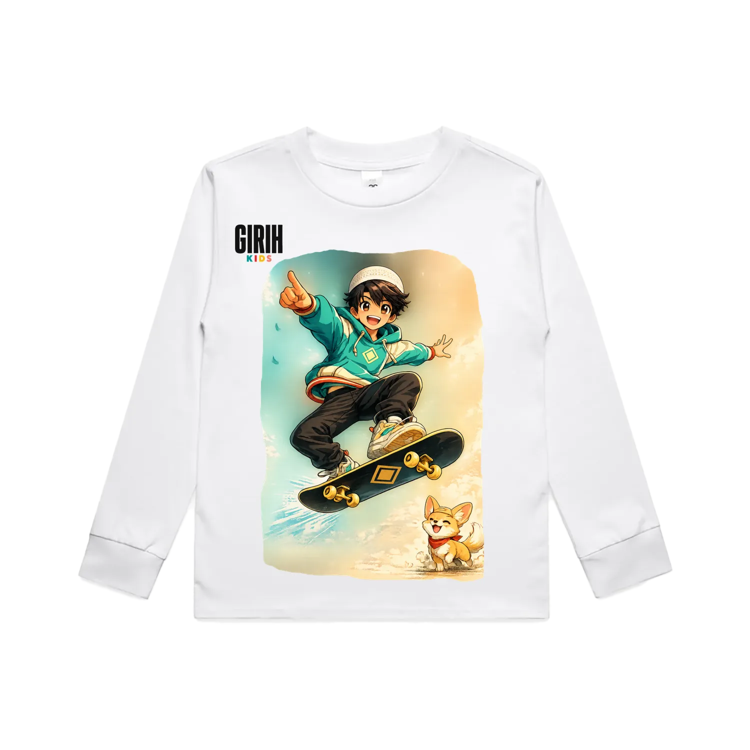 White front flat lay