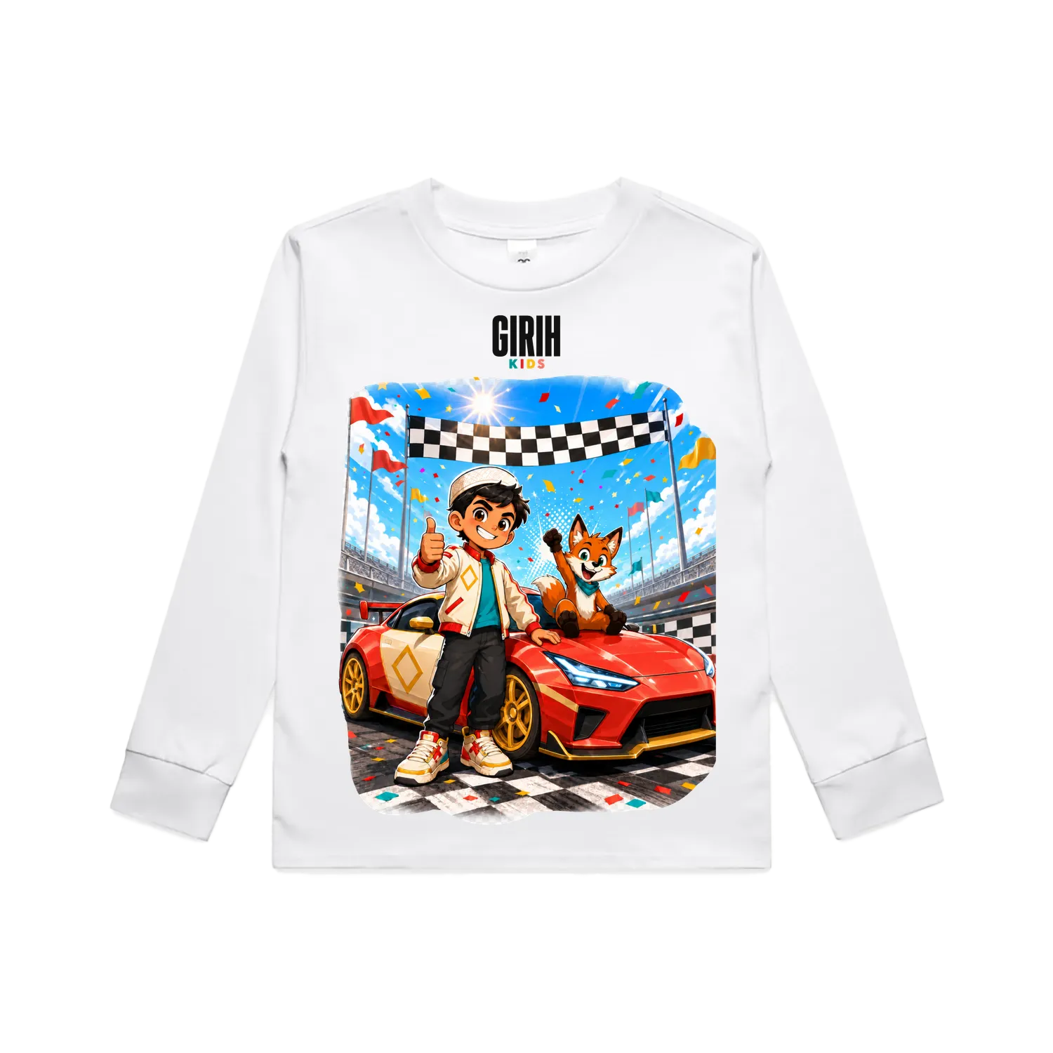 White front flat lay