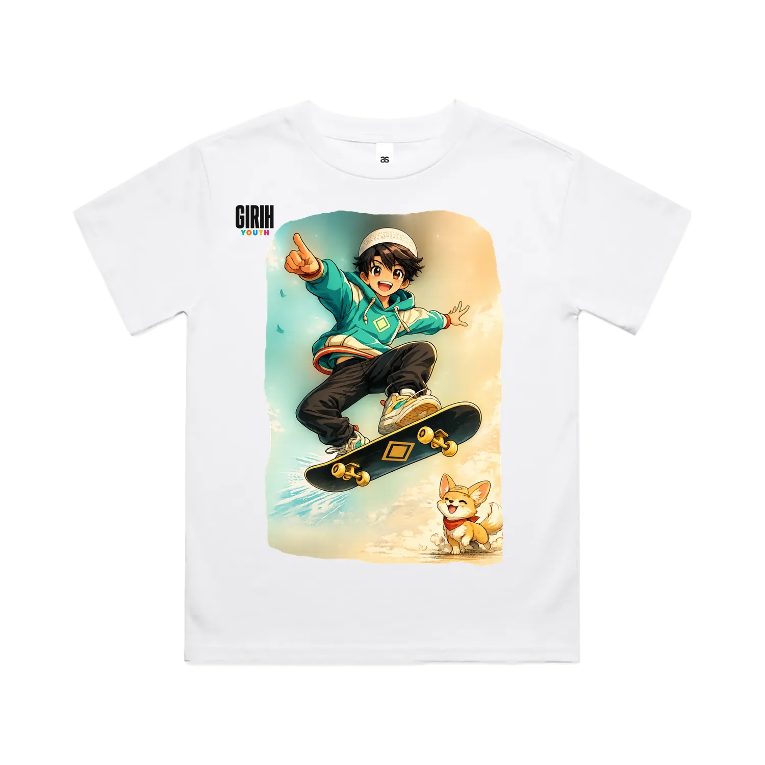 White front flat lay