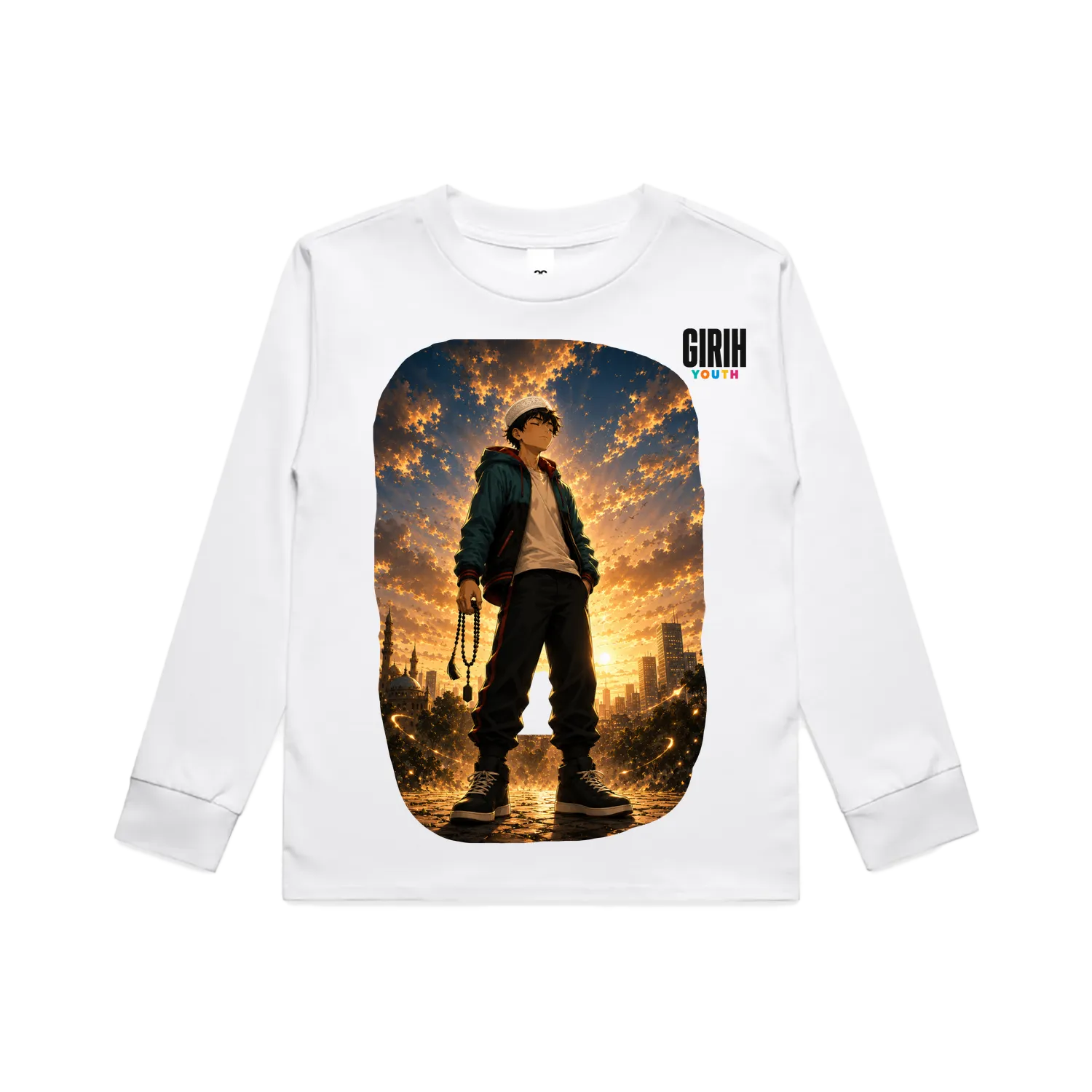 White front flat lay