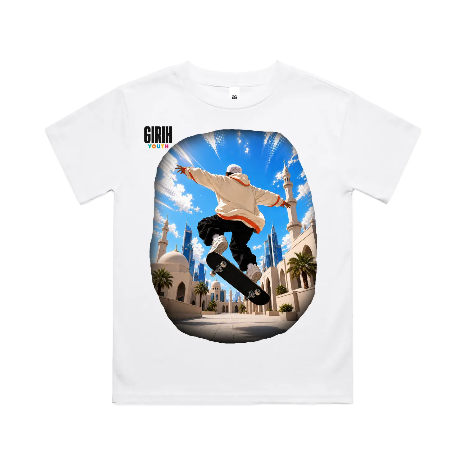 White front flat lay