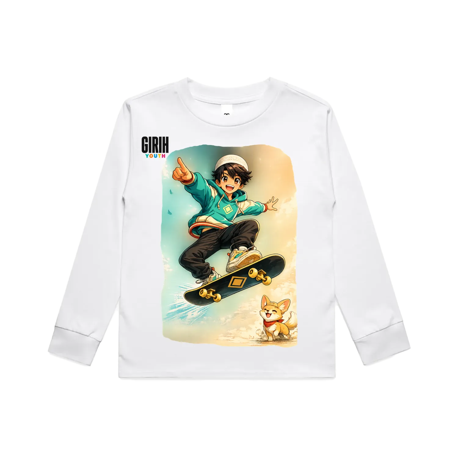 White front flat lay